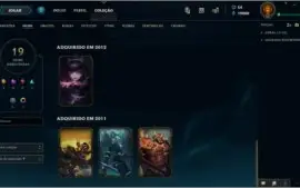 Conta de LoL - Gold V / Skins raras / Espólio