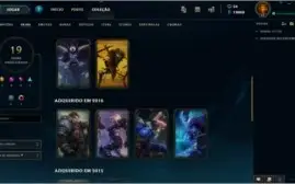 Conta de LoL - Gold V / Skins raras / Espólio