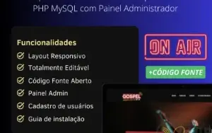 Script para Site de Web Rádio Online + Painel Administrativo