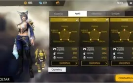 Conta Free Fire Gemada Mestre 4 temporadas