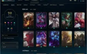 CONTA DE LOL, PRATA 1, 20 SKINS, GANHADO BASTANTE PDL!!!