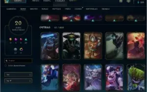 CONTA DE LOL, PRATA 1, 20 SKINS, GANHADO BASTANTE PDL!!!