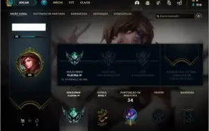 Conta platina 4 com 33 champs e 3 skins
