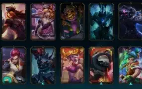 Conta platina 4 135 campeões/102 skins 60% de winrate.