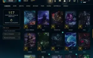 Unranked com 65 Champs e 17 Skins + 1 Fragmento