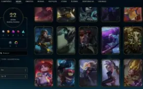 Conta League of Legends Full Acesso - 60 Champs e 22 Skins