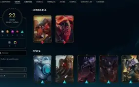 Conta League of Legends Full Acesso - 60 Champs e 22 Skins