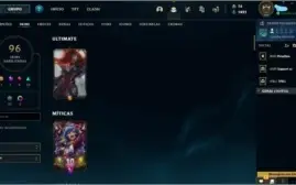 Conta League of Legends com 96 Skins