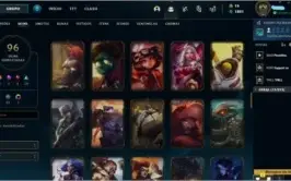 Conta League of Legends com 96 Skins