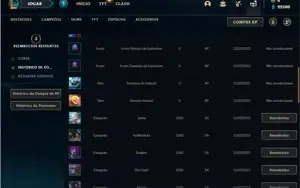 Conta ouro 4 com 27 Champs e 6 Skins + 1 Fragmento