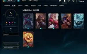 Conta ouro 4 com 27 Champs e 6 Skins + 1 Fragmento