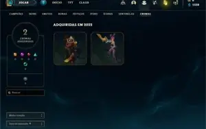Conta prata 4 com 31 Champs e 14 Skins + 3 Espolios
