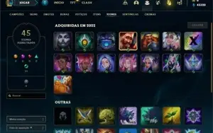 Conta ouro 4 com 23 Champs e 3 Skins