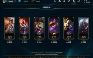 Conta ouro 4 com 23 Champs e 3 Skins
