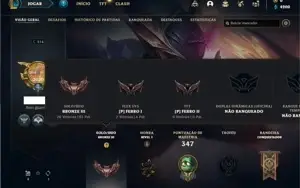 Conta bronze 3 com 90 Champs e 20 Skins + 2 Fragmentos