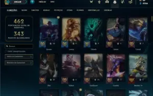 Conta prata 4 com TODOS os champs e 182 Skins + 4 Prestigios