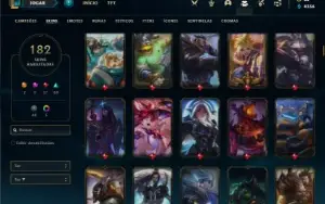 Conta prata 4 com TODOS os champs e 182 Skins + 4 Prestigios