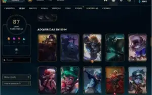 Conta lol season 2, skins raras, mmr alto