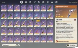 Conta Genshin Impact Ar 60. Com 28 Perso T5 e 12 Armas T5 !