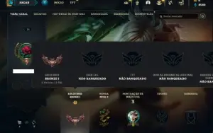 Bronze 1 com 21 Champs e 2 Skins