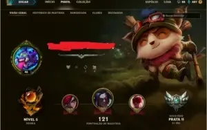 League of Legends conta Smurf prata + skins