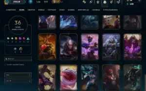 Bronze 1 com 65 Champs e 36 Skins