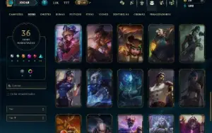 Bronze 1 com 65 Champs e 36 Skins