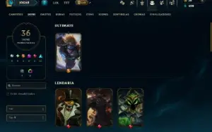 Bronze 1 com 65 Champs e 36 Skins