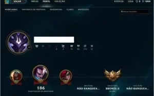 League of Legends cont - Bronze 2 + 35 Champs e Skins+