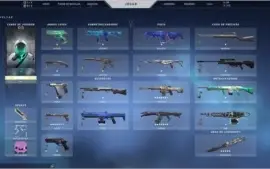 Conta de Valorant - R$750.00 gastos em skins/passes Plat II