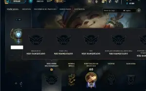 Unranked com 35 Champs e 10 Skins