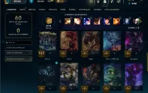 Unranked com 35 Champs e 10 Skins