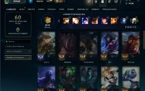Unranked com 35 Champs e 10 Skins