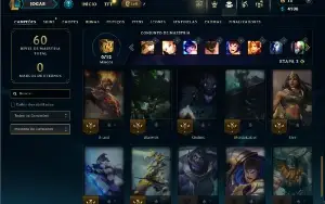Unranked com 35 Champs e 10 Skins