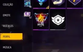 CONTA freefire level 44 com alguns itens raros
