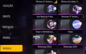 CONTA freefire level 44 com alguns itens raros