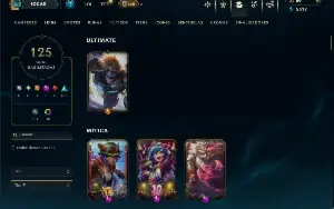 Unranked com 115 Champs e 125 Skins ( TOP / MID )