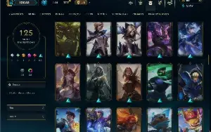 Unranked com 115 Champs e 125 Skins ( TOP / MID )