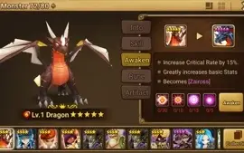 Reroll Summoners War lvl10 com Cookie Dark + Zaiross