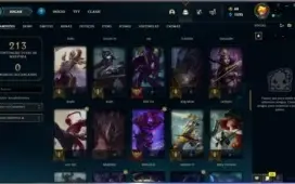 CONTA LOL PLATINA 1 NIVEL 106 COM VARIOS CHAMPS
