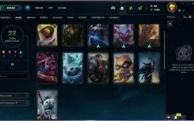 CONTA LOL PLATINA 1 NIVEL 106 COM VARIOS CHAMPS