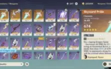 Ganyu arco de amos + Hutao + Kazuha AR 55