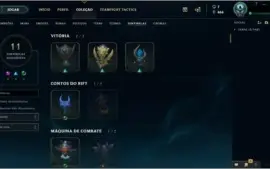 CONTA LOL OURO II, 152 SKINS, 19 CROMAS e 145 CHAMP
