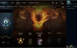 CONTA LOL OURO II, 152 SKINS, 19 CROMAS e 145 CHAMP