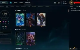 CONTA LVL 232 | 170 skins | TODOS OS CHAMPS | PLATINA IV
