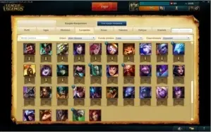 Conta S5 Gold I - 65 Champions, 36 Skins e 7 Pages Rune