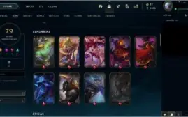 Conta Nível 186, Prata 1, 123 Campeões e 79 Skins