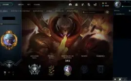 Conta Nível 186, Prata 1, 123 Campeões e 79 Skins