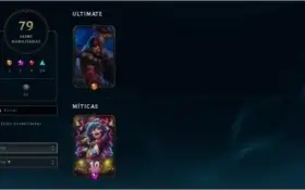 Conta Nível 186, Prata 1, 123 Campeões e 79 Skins