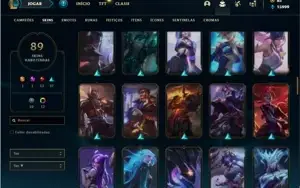Conta prata 1 com 110 Champs e 89 Skins + 3 Vitoriosas